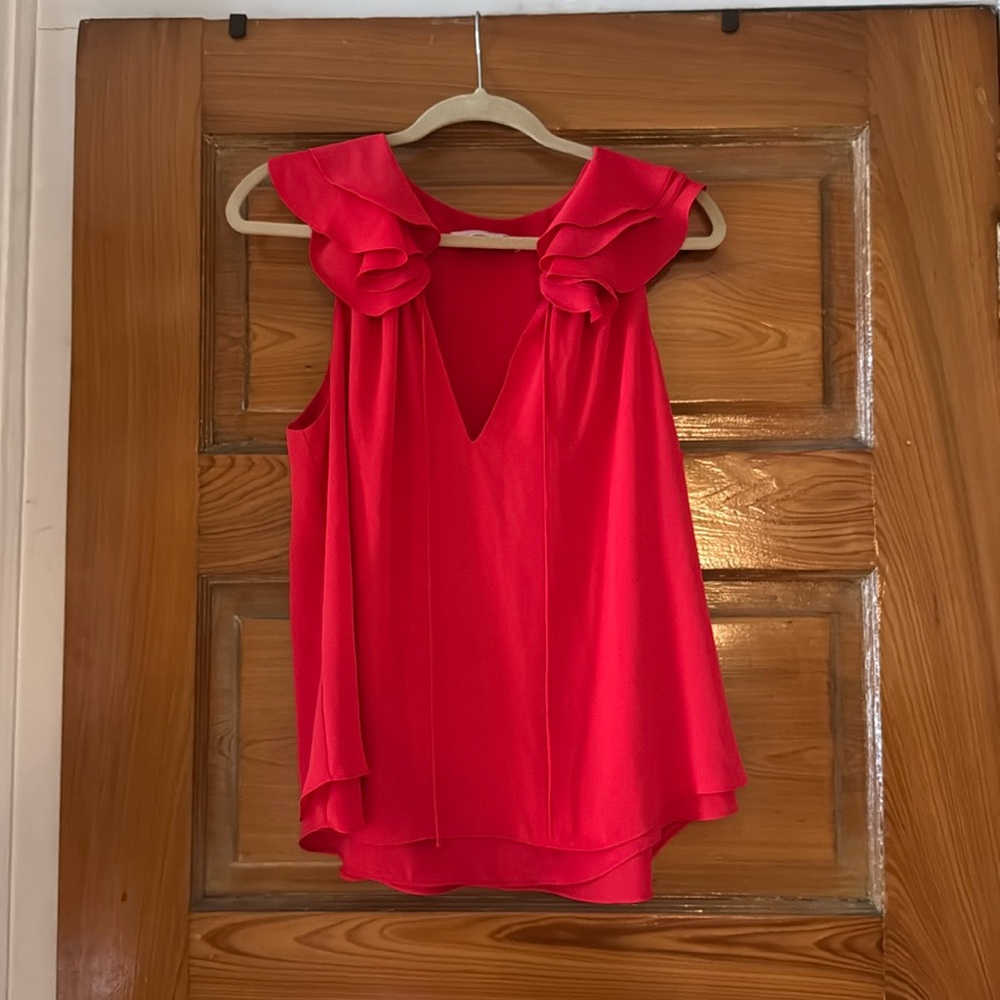 Amanda Uprichard Flutter Sleeve Blouse